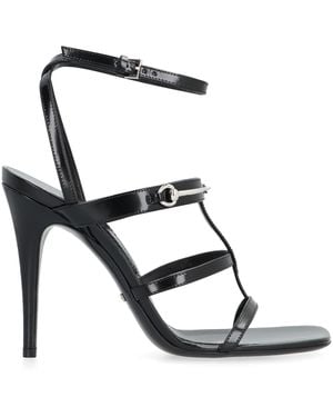 Gucci Slim Horsebit Leather Sandal - Black