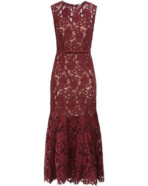 Self-Portrait Midi Dress - Purple