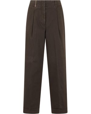 Peserico High Waist Pants - Gray