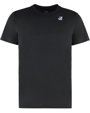 K-Way Le Vrai Edouard Cotton Crew-Neck T-Shirt - Black