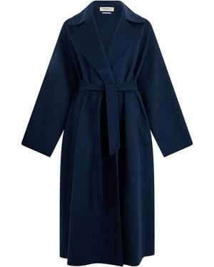 Weekend by Maxmara Cappotto lungo in misto lana vergine - Blu