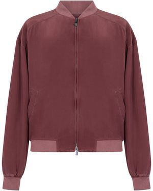 Versace Bomber in seta - Rosso