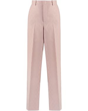 Gucci Pantaloni in lana - Rosa