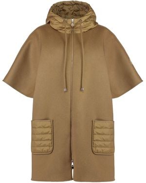 Moncler Wool Cape - Brown