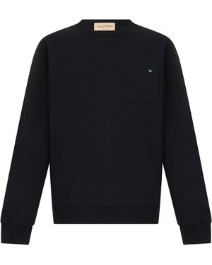 Valentino Garavani Felpa girocollo in cotone - Nero