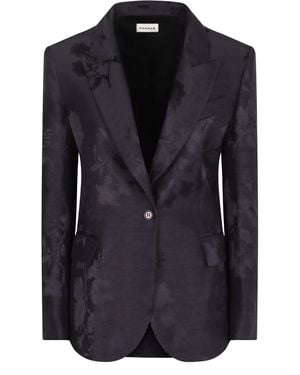 P.A.R.O.S.H. Single-Breasted One Button Jacket - Black