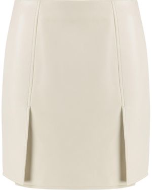 Tod's Leather Miniskirt - Natural