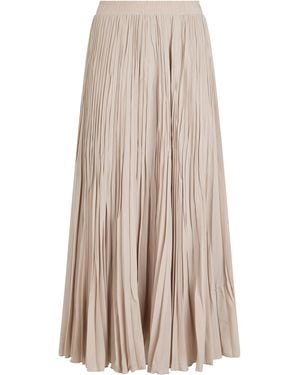 Weekend by Maxmara Long Pleated Skirt - Natural