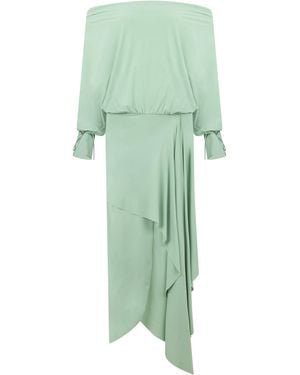 LES FILLES D'EVA Long Asymmetrical Dress - Green