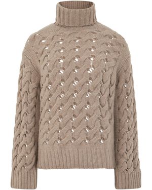 P.A.R.O.S.H. High Neck Jumper - Brown