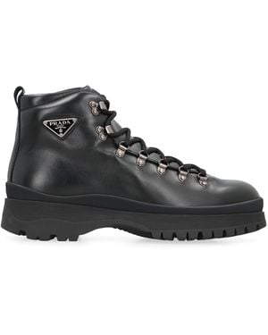 Prada Stivaletti Brixxen in pelle - Nero