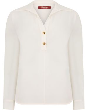 Max Mara Long Sleeve Polo - White