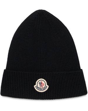 Moncler Berretto in Maglia - Nero