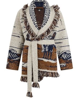 Alanui Cardigan con cintura - Bianco