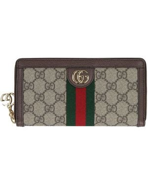Gucci Ophidia Gg Supreme Fabric Wallet - Gray