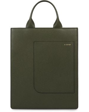 Valextra Boxy Mini Handbag - Green