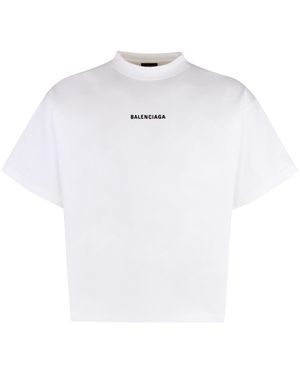Balenciaga T-shirt girocollo in cotone - Bianco