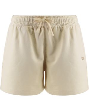 Maison Kitsuné Cotton Shorts - Natural