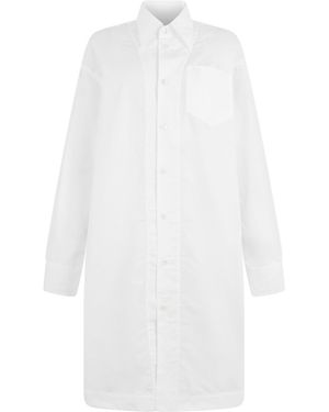 Ami Paris Long Cotton Shirt - White