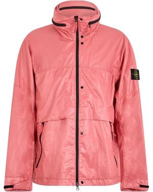 Stone Island Jacket With Hood - Pink