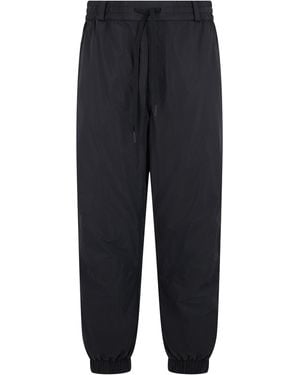 Moncler Technical Fabric Pants With Elasticated Waist - Blue
