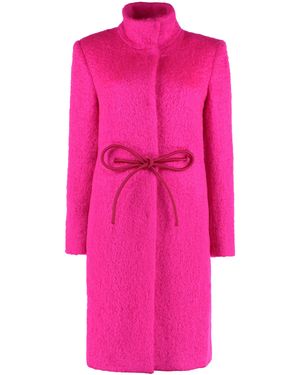 Genny Cappotto in misto mohair - Rosa