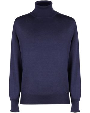 Kiton Knitted Turtleneck Jumper - Blue