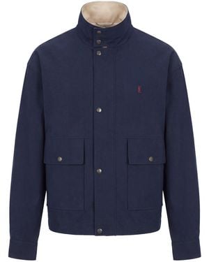 Saint Laurent Giacca con colletto alto - Blu