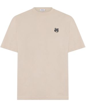 Maison Kitsuné Cotton T-Shirt With Short Sleeves - White