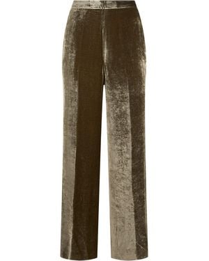 Etro Loose Velvet Pants - Green