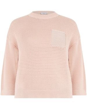 Peserico Cotton Jumper With Pocket - Pink