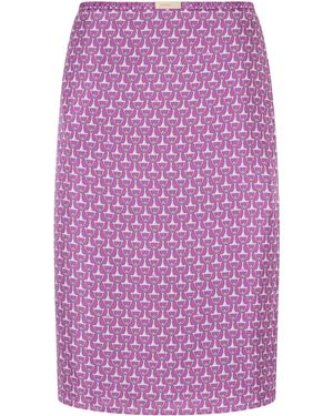 Gucci Fitted Skirt With Elegant Geometric Pattern - Purple