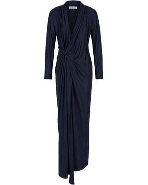 Victoria Beckham Abito lungo con drappeggio - Blu