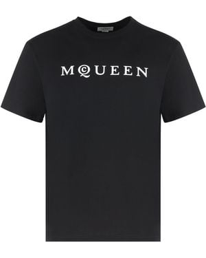 McQueen T-Shirt With Logo - Black