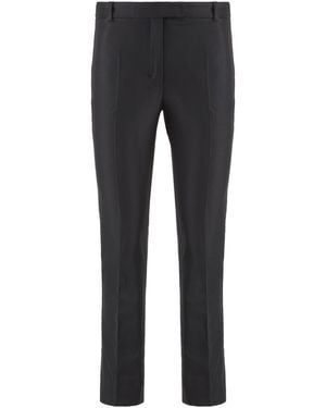Max Mara Fatina Cotton Blend Trousers - Blue