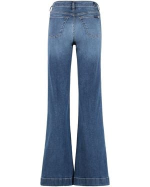 7 For All Mankind Modern Dojo High-Rise Flared Jeans - Blue