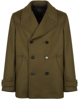 Slowear Double-Breasted Coat - Green
