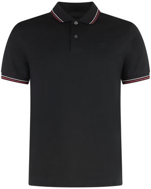 Prada Polo a maniche corte in cotone - Nero