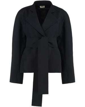 KHAITE Edith Crêpe De Chine Jacket - Black