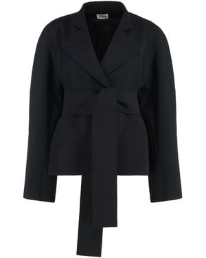 KHAITE Edith Crêpe De Chine Jacket - Black