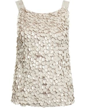 P.A.R.O.S.H. Sleeveless Rhinestoned Top - Multicolor