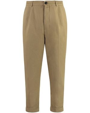 Dondup Adam Stretch Cotton Chino Trousers - Natural
