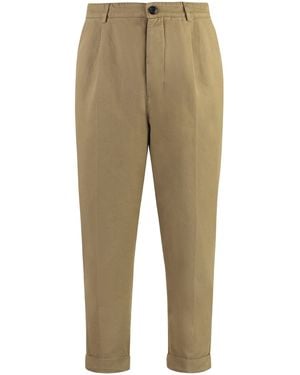 Dondup Adam Stretch Cotton Chino Trousers - Natural