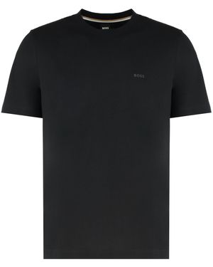 BOSS T-shirt in cotone con logo - Nero