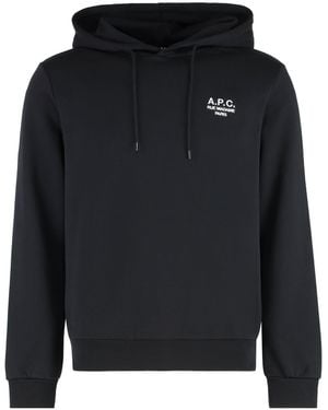 A.P.C. Cotton Hoodie- Sweaters - Black