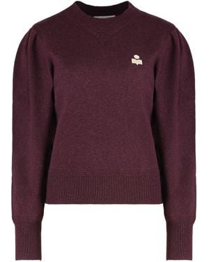 Isabel Marant Pullover Kelaya in cotone e lana - Viola