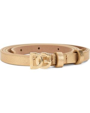 Dolce & Gabbana Belt With Logo - Metallic