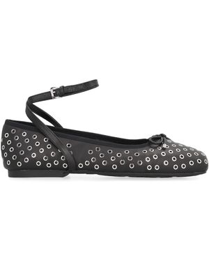 MICHAEL Michael Kors Collette Flex Leather Ballet Flats - Black