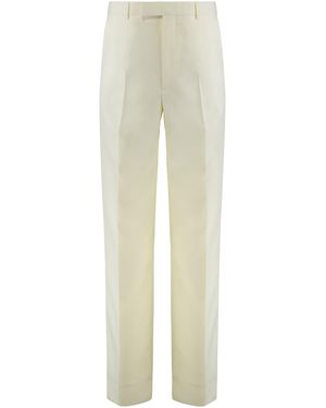 Gucci Silk Twill Trousers - Natural
