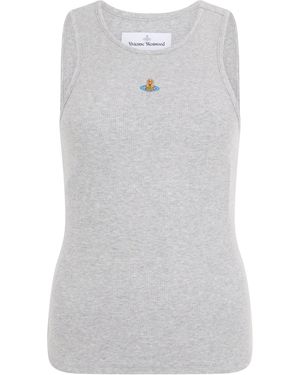 Vivienne Westwood Cotton Tank Top Orb - Grey